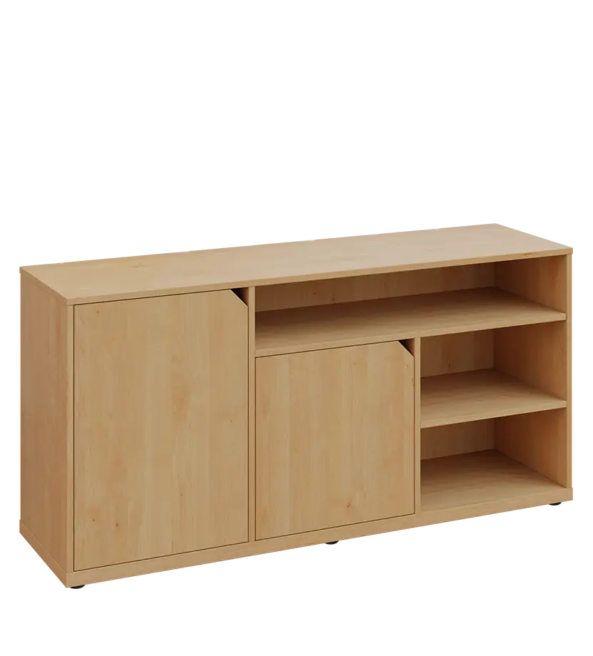 KU2-15DN3 L skříňka nízká 2-dveřová, nika, 740x1522x400, provedení levé, javor horský